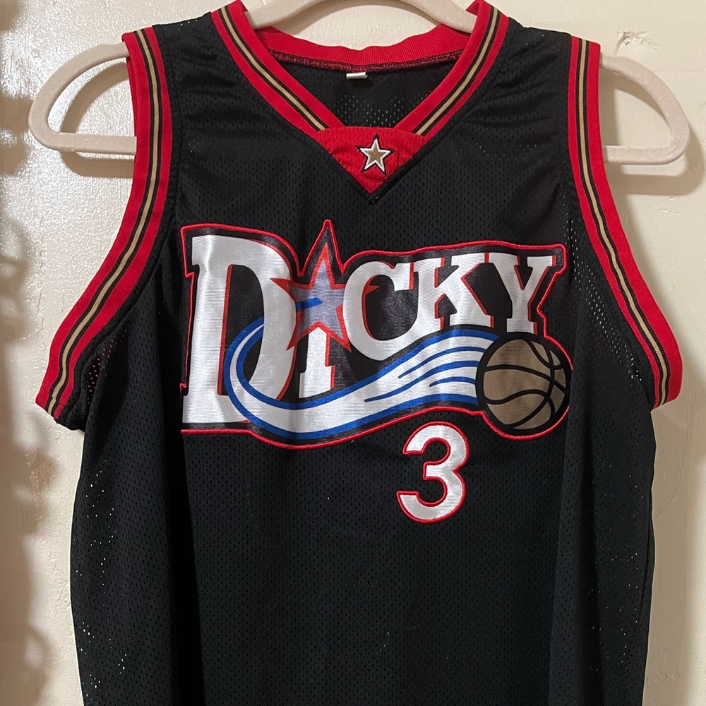 Lil Dicky Authentic Athletics 76’ers Iverson Basketball Jersey Large